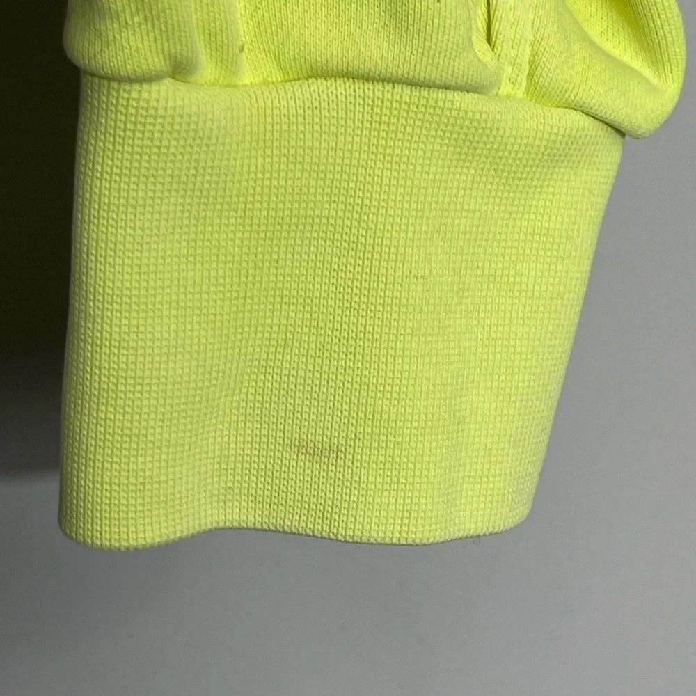 Lululemon Perfectly Oversized Cropped Crew Neon Garment Dye Highlight Yellow 4 - Picture 11 of 15